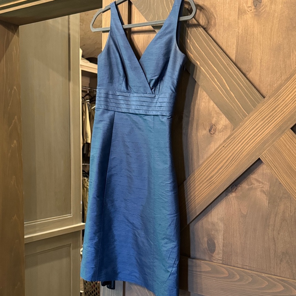 Ann Taylor Elegant Blue Midi Dress